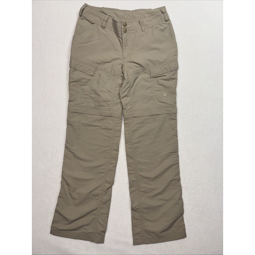 THE‎ NORTH FACE Women's 4 Khaki Walking Trousers Regular Convertible Zip Hiking